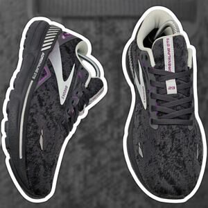Brooks Adrenaline GTS 23 Womens 11 Medium B Black Light Purple Running Shoes